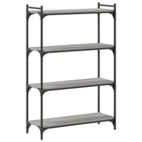 Bookcase 4-Tier Grey Sonoma 80x30x120 cm Engineered Wood 837675