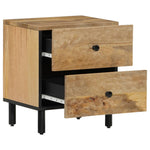 ZNTS Bedside Cabinets 2 pcs 40x33x46 cm Solid Wood Mango 356890