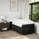ZNTS Box Spring Bed with Mattress Black 90x200 cm Fabric 3285347