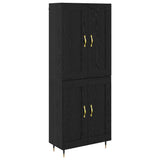 Highboard Black Oak 69.5 x 34 x 90 cm Engineered Wood 3402757