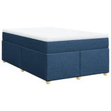 Box Spring Bed with Mattress Blue 120x200 cm Fabric 3285372