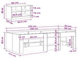 Loft Bed Frame with Cabinet 3 pcs White Engineered Wood 3423422