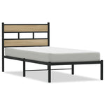Metal Bed Frame without Mattress Sonoma Oak 80x200 cm 4017093