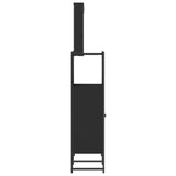 ZNTS 3 Piece Bathroom Furniture Set Black Engineered Wood 3214815