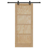 Sliding Door ORKDAL Brown 83 x 202 cm Solid Pine Wood 3333616