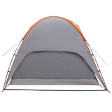Camping Tent with Rainfly Water-resistant Dome Grey and Orange 42028522