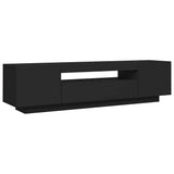 TV Cabinet with LED Lights Black 160x35x40 cm 804428
