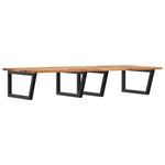 ZNTS Basin Shelf Wall Mounted Steel and Solid Wood Acacia 3302935