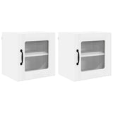 Wall Glass Cabinet LUCCA 2 pcs White 40 x 31 x 40 cm 884835