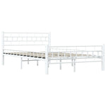 ZNTS 285297 Bed Frame White Metal 120x200 cm