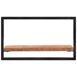 Wall Shelves 2 pcs 60x25x35 cm Solid Wood Acacia and Steel 338459
