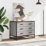 Drawer Cabinet Grey Sonoma 70x41x56 cm Engineered Wood 849077
