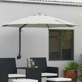 Garden Parasol Sand 248 x 248 x 148 cm Polyester and Steel 42003243