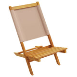 Garden Chairs 2 pcs Taupe Solid Wood Acacia and Fabric 367692