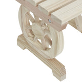 Garden Bench Natural wood Solid fir wood 115 cm Durable 365111