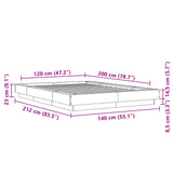 Bed Frame without Mattress White 120x200 cm 3281196