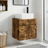 Wall-mounted Sink Vanity Smoked Oak 49 x 41 x 63 cm 890567