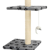 Cat Tree with Sisal Scratching Posts 260 cm Grey Paw Prints 170533