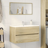 Bathroom Cabinet with Mirror Sonoma Oak 80x38.5x45 cm 849646