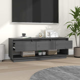 TV Cabinet Grey 110.5x34x40 cm Solid Wood Pine 813846