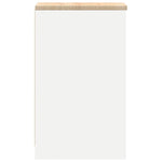 ZNTS Garage Storage Cabinet White 30x51x85 cm Solid Wood Pine 860526