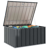 Garden Storage Box Black 101 x 82 x 50 cm Steel 42011278