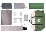 Tunnel Tent with Roof Green 10-Person Polyester and Steel 42028661
