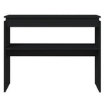 Console Table Black 102x30x80 cm Engineered Wood 808324