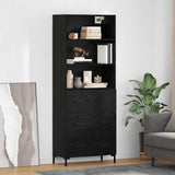 Highboard Black Oak 69.5 x 34 x 180 cm Engineered Wood 3416093