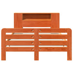 Bed Frame without Mattress Wax Brown 140x190 cm Solid Wood Pine 3309901