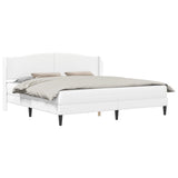 Bed Frame with Headboard White 180 x 200 cm Faux Leather 3415273