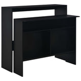 ZNTS Bar Table with 2 Table Tops Black 130x40x120 cm 280218