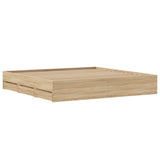 Bed Frame with Drawers without Mattress Sonoma Oak 160x200 cm 3207261