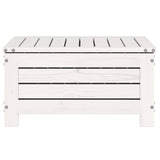 Garden Footstool White 62x63.5x32 cm Solid Wood Pine 844899