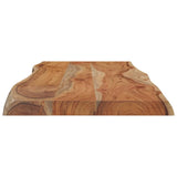 Table Top 100x40x2.5 cm Rectangular Solid Wood Acacia Live Edge 370612