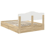 Storage Bed with Drawer Sonoma Oak 150 x 200 cm Engineered Wood 3413084