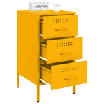 ZNTS Bedside Cabinet Mustard Yellow 36x39x68 cm Steel 843084