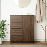 Sideboard with Drawers Brown Oak 71x35x84 cm Engineered Wood 861586