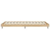 Bed Frame without Mattress Sonoma Oak 75x190 cm Small Single Engineered Wood 832312