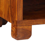 Floral End Table with Drawer with Storage Brown 40 x 35 x 75 cm 4016527