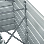 Garden Raised Bed Galvanised Steel 240x40x77 cm Brown 47042