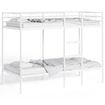 Bunk Bed without Mattress White 90x190 cm Single Steel 42000328