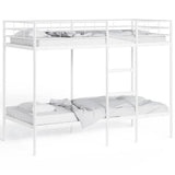 Bunk Bed without Mattress White 90x190 cm Single Steel 42000328