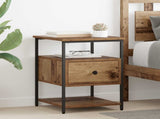 Bedside Cabinet 2 pcs Old Wood 40 x 42 x 56 cm Engineered Wood 881875