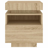 Bedside Cabinets with LED Lights 2 pcs Sonoma Oak 40x39x48.5 cm 836789