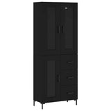 Highboard Black 69.5x34x180 cm Engineered Wood 3198594