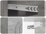 Wall-Mounted Bedside Cabinet with Drawer 2 pcs Concrete Grey 898112