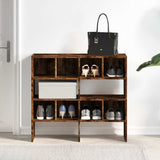 Shoe Racks 2 pcs Stackable Smoked Oak 89.5x30x40 cm 858848