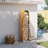 Log Holder Wood Look 40x45x170 cm Galvanised Steel 364578