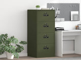 File Cabinet Olive Green 45.5 x 42 x 139 cm Cold-Rolled Steel 891626